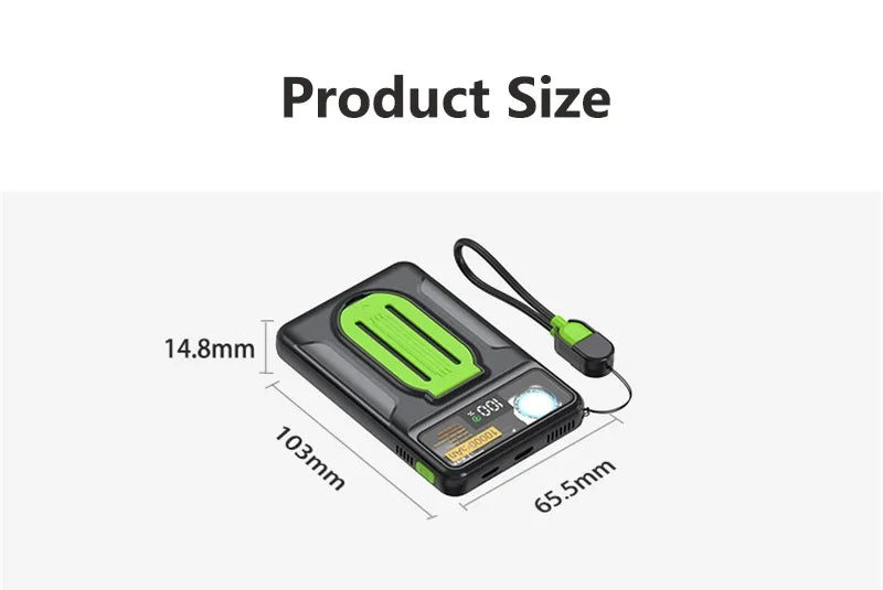 22.5W Magnetic Power Bank 30000mAh Wireless Fast Charging External Battery Turbine Coolingfor IPhone Xiaomi Magsafe Powerbank