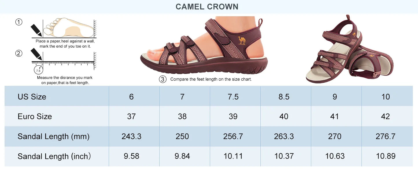 GOLDEN CAMEL Hiking Sandals for Women Strappy Water Sandal Comfortable Lightweight Walking Beach Sandal for Outdoor Sport Travel
