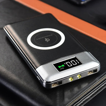 2025 New 10000mAh/20000mAh Four Color Wireless Mobile Power Bank External Battery Built in Charger Mobile Power Bank for iPhone