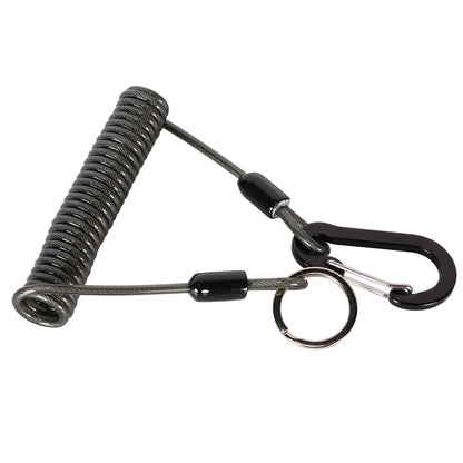 1.2/2m Fishing Missed Rope Anti-Lost Spiral Spring Lure Plier Lanyard Retractable Spring Elastic Rop Fishing Lanyards Outdoor