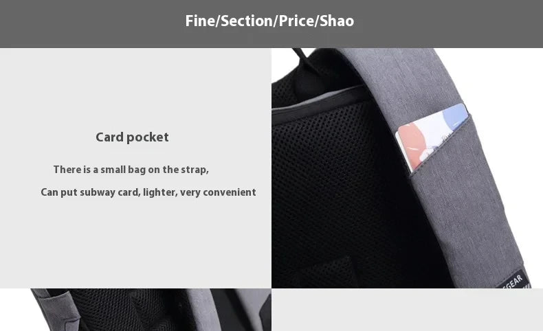 Men's 14/15 Inch Laptop Backpack Slim Casual Computer Backpack Ultra Light Waterproof Bag Suitable for Business