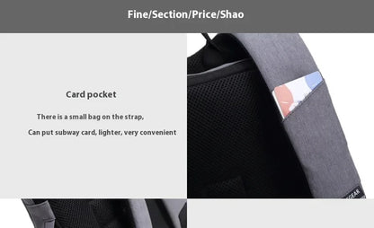 Men's 14/15 Inch Laptop Backpack Slim Casual Computer Backpack Ultra Light Waterproof Bag Suitable for Business