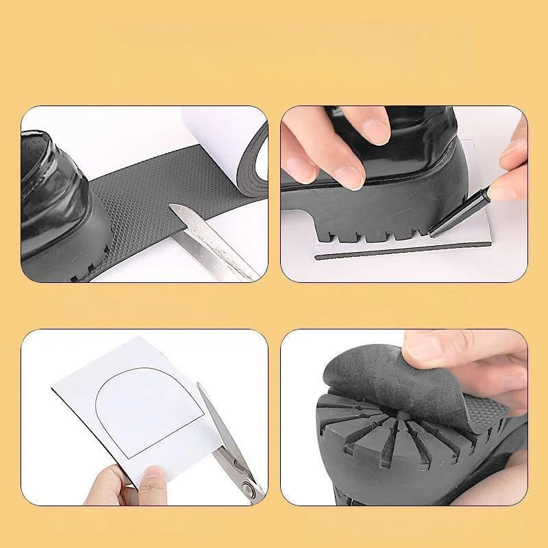 1 Roll Thick Non-Slip Wear-Resistant Shoe Sole Sticker - Anti-Abrasion Heel for Quieter, Sound-Canceling Chunky Heels Protection
