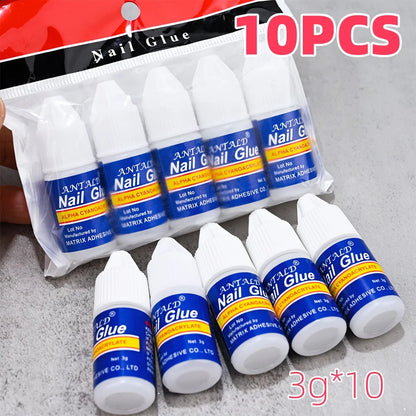 30/20/10pcs Fast-Dry Nail Glue Acrylic False Nail Tips Glue Gel For Fast Extension Super Bond Rhinestones False Nails Mini Glue