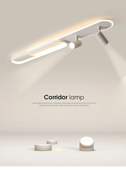 LED Ceiling Lights With Spotlights Minimalist Track Lights for Bedroom Lobby Dining Room Hall Corridor Long Strip Ceiling Lamps