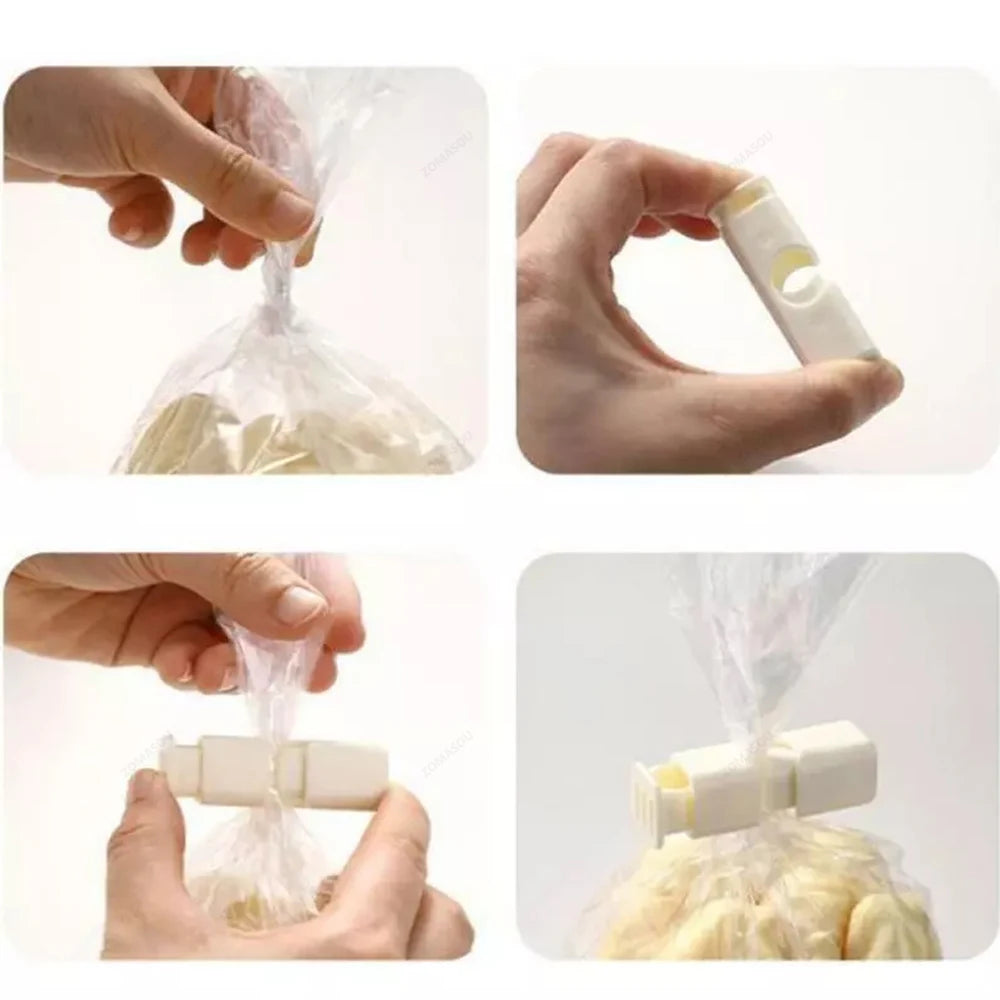 50/1Pcs Reusable Food Sealing Clips Bread Storage Bag Clips For Snack Wrap Bags Spring Clamp Kitchen Organization Sealing Clamp