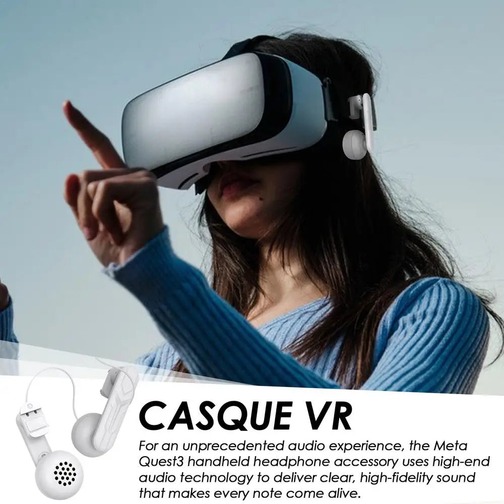 For Meta Quest 3 2 Kids VR Headset, High Definition Over-Ear VR Headsets, Comfortable Adjustable Ear Buds Use Headphones For VR