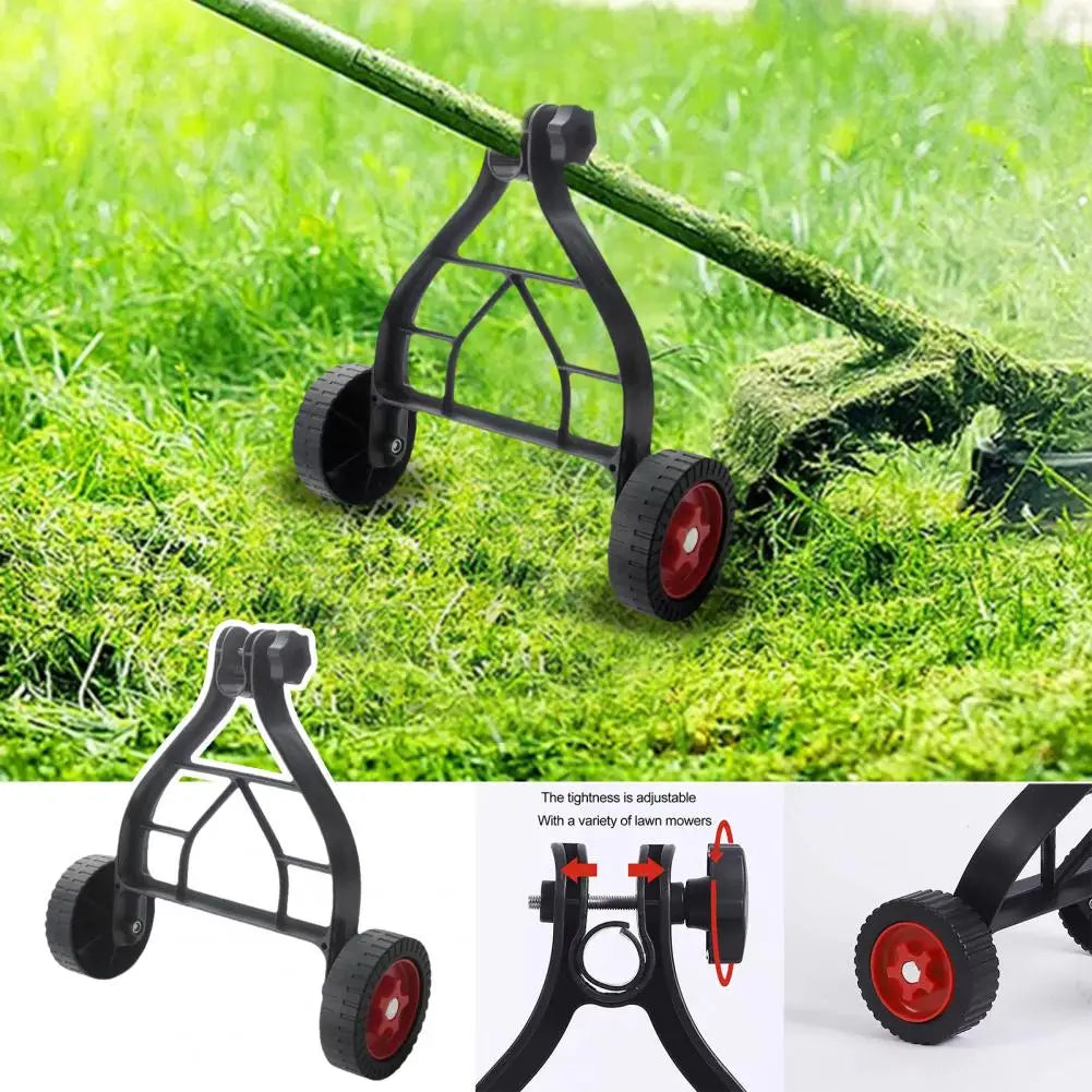 Lawn Mower Wheels Ergonomic Lawn Mower Stand Wheels Adjustable Lawn Mower Support Wheel for Walk-behind Brush Cutter for String