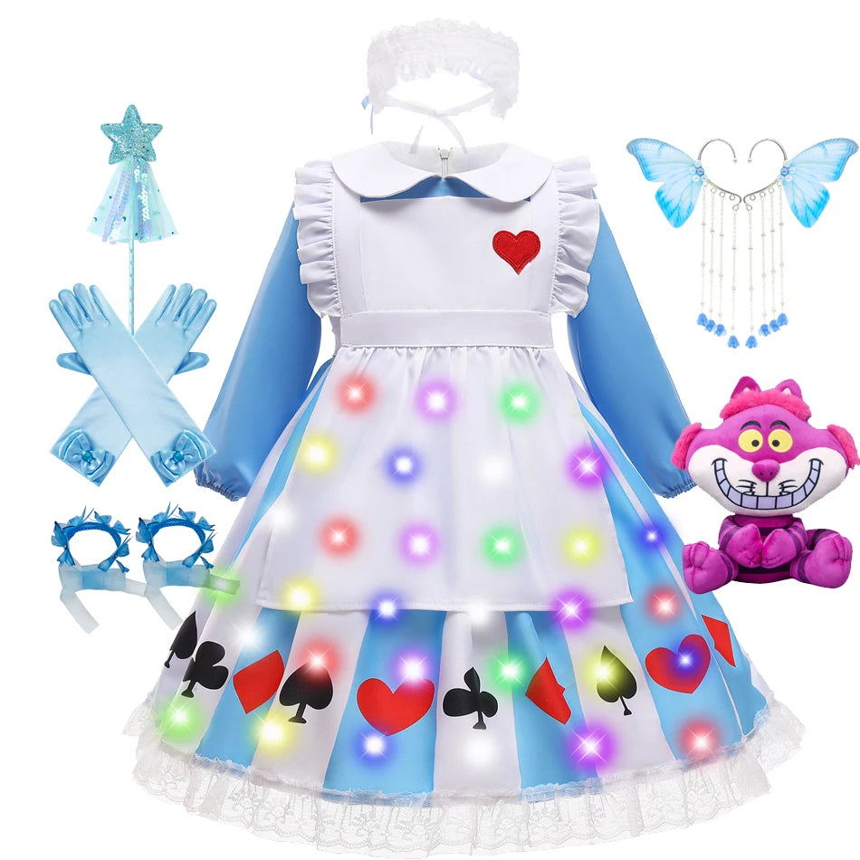 Girl Alice Costume Halloween Maid Lolita Dress Kids Cosplay Servant Family Party Fancy Clothing New Arrival