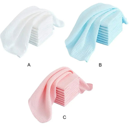 10PCS Baby Gauze Diapers 100% Cotton Baby Nappy for Newborn Changing 43x45cm Washable Reusable Double Layer Soft Baby Towels