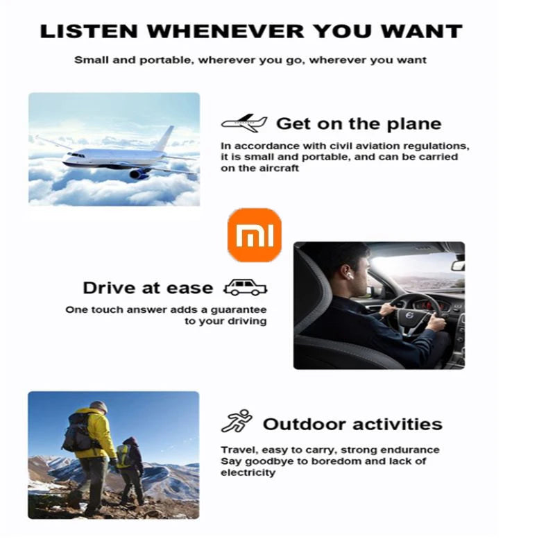 Xiaomi wireless headphones, in-ear, HiFi stereo, Bluetooth, noise cancellation, Sports gaming headset.