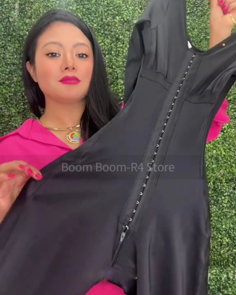 Shapewear Jumpsuit with Short Sleeves Fajas Colombianas Tummy Control Butt Lifter Body Shaper Postpartum Girdle Waist Trainer