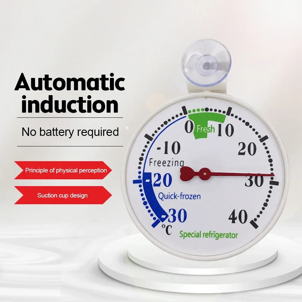 Refrigerator Thermometer Pharmacy Hospital Freezer Cold Storage Pointer Type Temperature Gauge with Suction Cup Thermometer