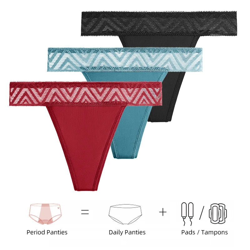 4 Layer Leakproof Menstrual Period Panties Sexy Ladies Thong Menstrual Period Leak Proof Underwear Physiological Pants