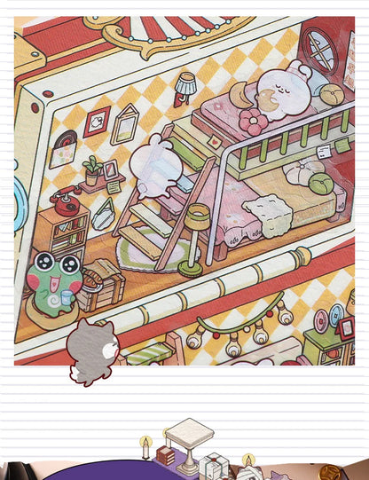 Creative Design Landscaping Sticker for Student Cute Cartoon Magic 3D Stack Scene Scrapbook Sticker Sweet Student Supplies