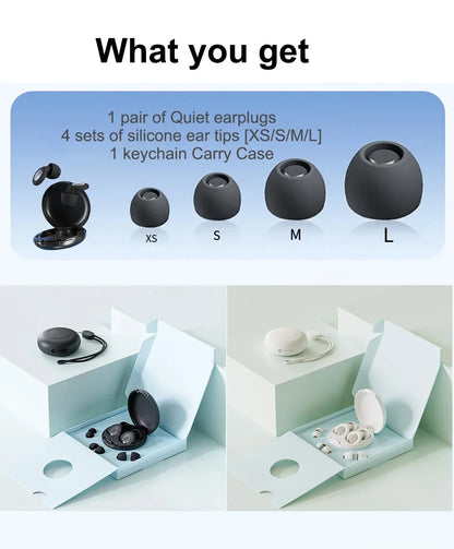 Quiet Ear Plugs for Sleeping Noise Reduction Super Soft Reusable Hearing Protection Anti noise earplugs for Concerts Travel Work