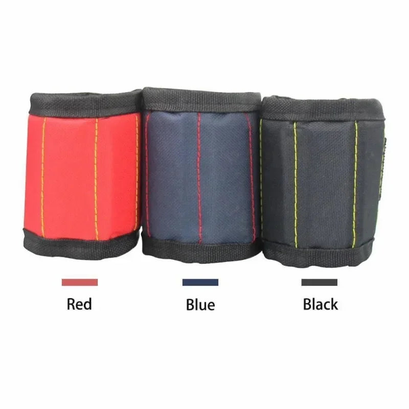 Magnetic Tool Wristband with Magnets Adjustable Workband for Holding Screws Nails Drill Bits Construction Mechanics DIY Repair