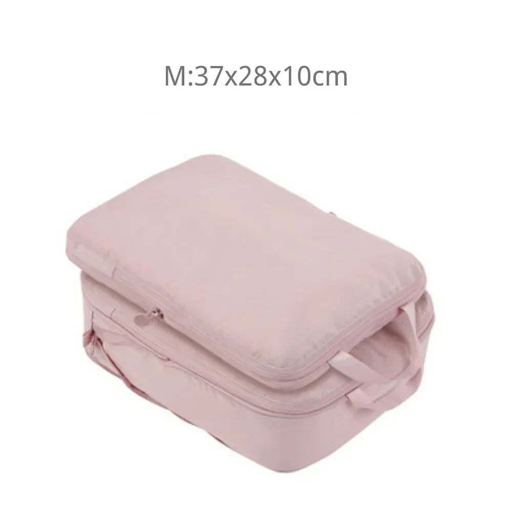 1pc Portable Travel Compression Packing Cubes Bag Suitcase Clothes Organizers Waterproof Luggage Storage Cases Drawer Bags