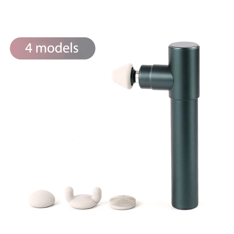Mini Massager Gun 4 Heads Portable for Fascia Gun Body Back Muscle Recovery Athletes Home Gym Deep Tissue Relaxation Handheld
