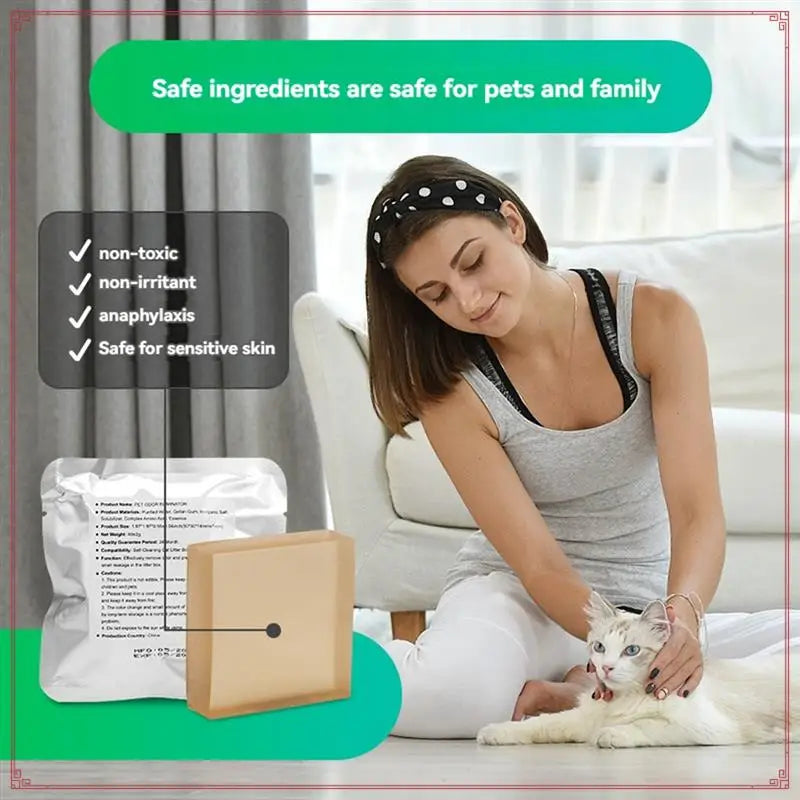 N50 Odor Eliminator Forpuramax Self-Cleaning Cat Litter Box Pet Toilet Odor Control Deodorant Cubes 3PCS