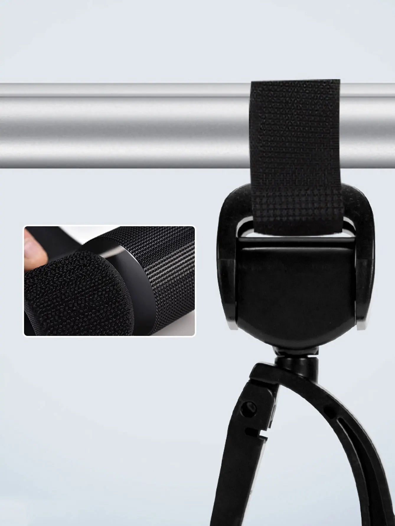 2 Pieces of 360 Degree Rotating Hooks for Baby Carriers Rotating Hanging Bags Handcarts Storage Bags Nylon Woven Straps Hooks