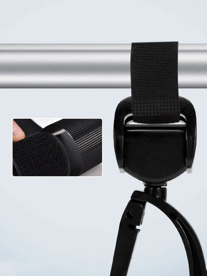 2 Pieces of 360 Degree Rotating Hooks for Baby Carriers Rotating Hanging Bags Handcarts Storage Bags Nylon Woven Straps Hooks