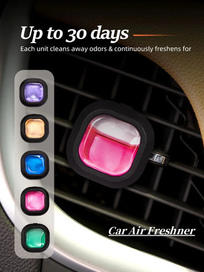 Long-Lasting Car Air Freshener Vent Clip Essential Oil Scented Odor Eliminator 0.14oz Alcohol-Free Fragrance for Fresh Car Smell