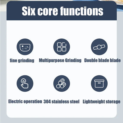 Coffee Bean Grinder Baby Food Maker Electric Kitchen Cereal Chopper New Gift 8 Blade Coffee Grinder Portable Washable Blender