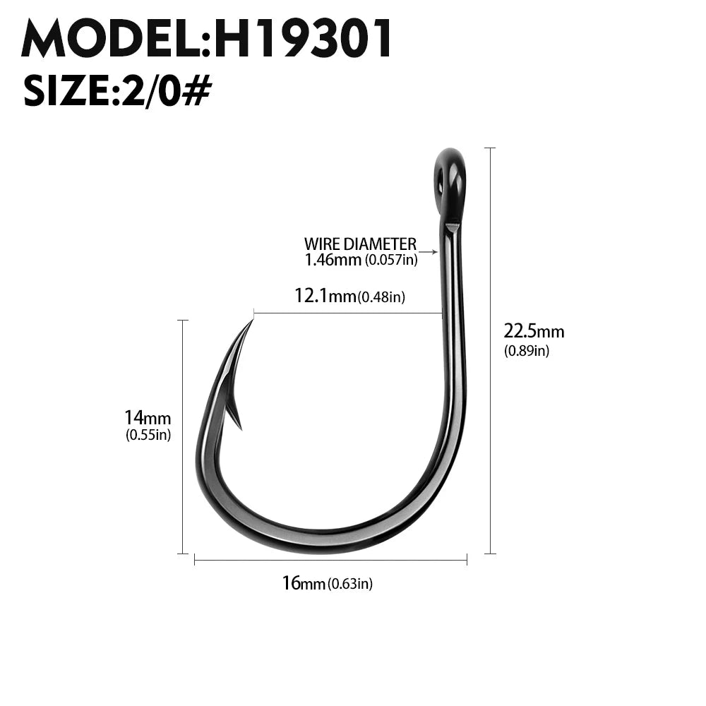 PROBEROS 10Pcs/lot Thick High Carbon Steel Fishhook Lron Hook With Barb Hook for Haihu River Fishing Gear Accessories Wholesale