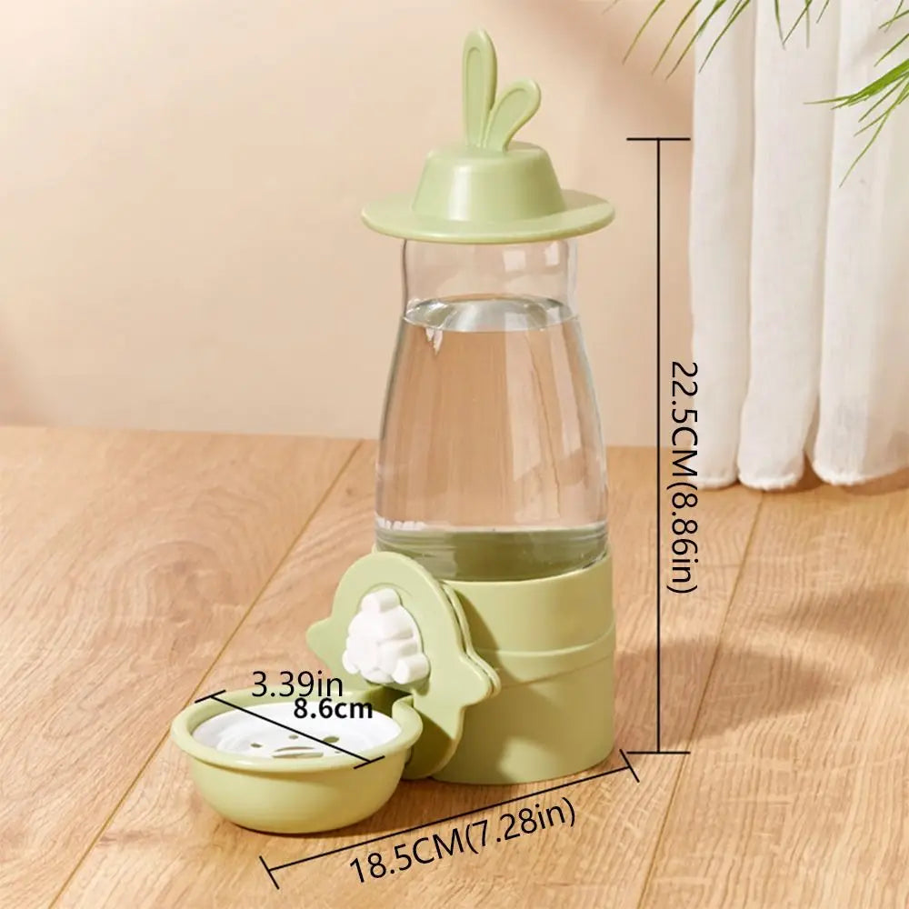 Leakproof Pet Water Dispenser Anti-Splash Hanging Design Rabbit Drinking Bowl No Spill 600ml Automatic Water Feeder