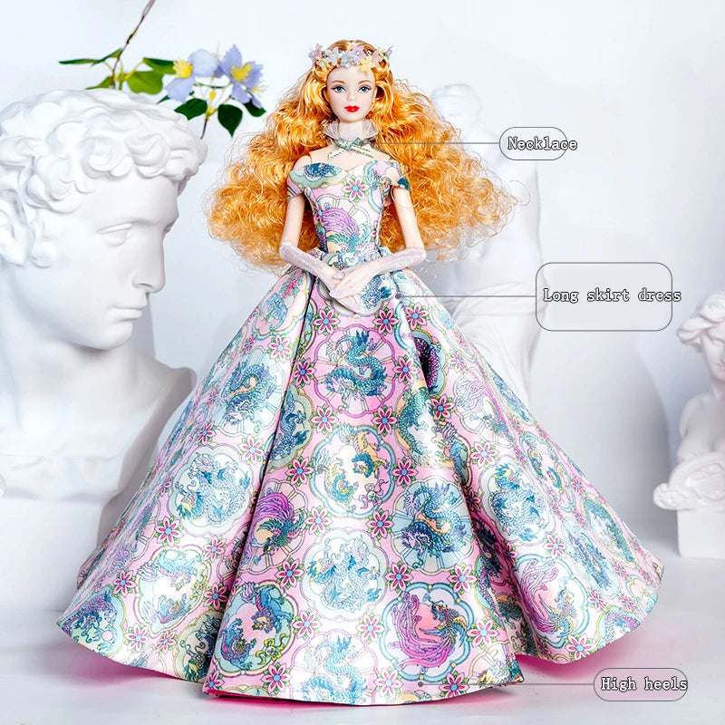 European Fashion Chinese Style Elements Accessories Set 32cm Supermodel Doll Clothes Suit Princess Dress DIY Toy Collector Gifts