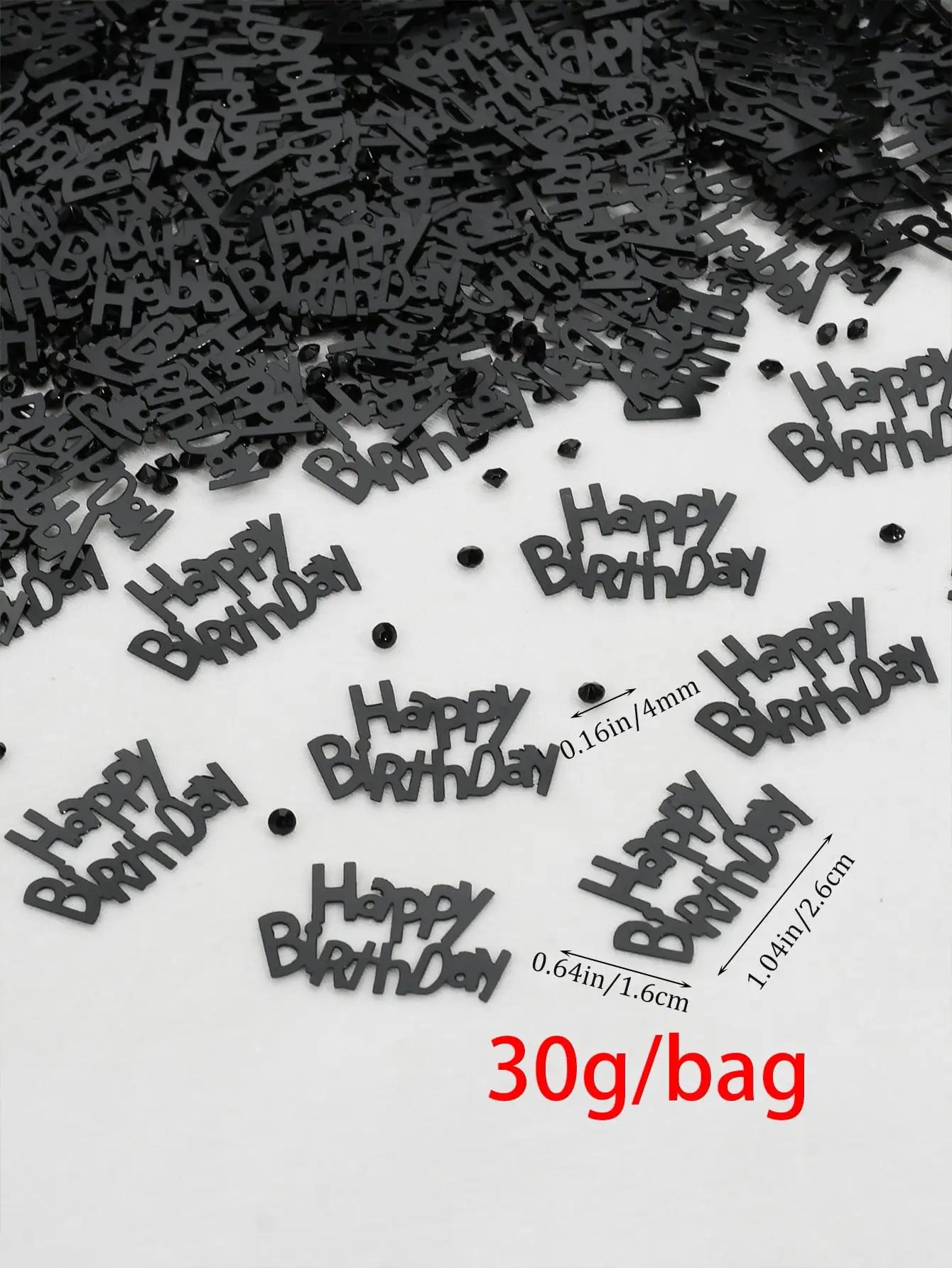 30g-birthday party black decorative confetti, party sprinkles, party decorations
