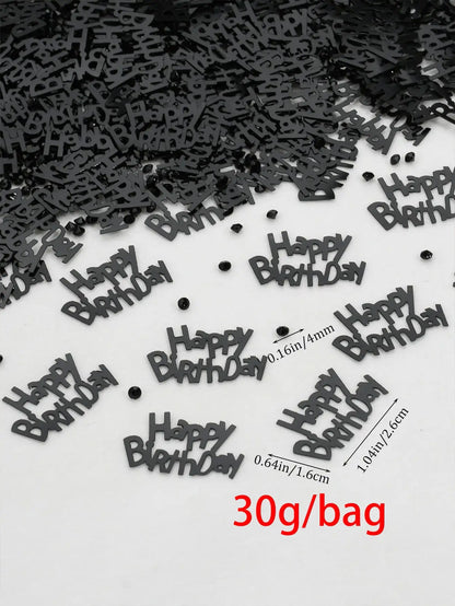 30g-birthday party black decorative confetti, party sprinkles, party decorations