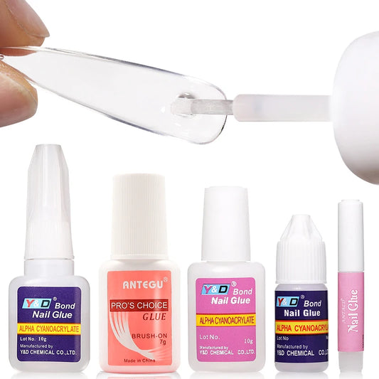 1 Bottle Fast Drying Nail Glue for False Nails 3D Rhinestone Decoration Professional Glue for Extension Manicure Adhesive Tools