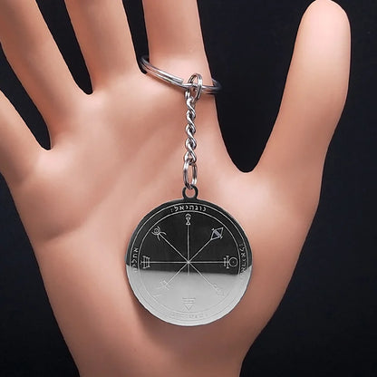 Talisman Protection Luck King Solomon Seal Necklace Stainless Steel Wealth Fortune Wheel Women Men Chain Jewelry salomon N3674