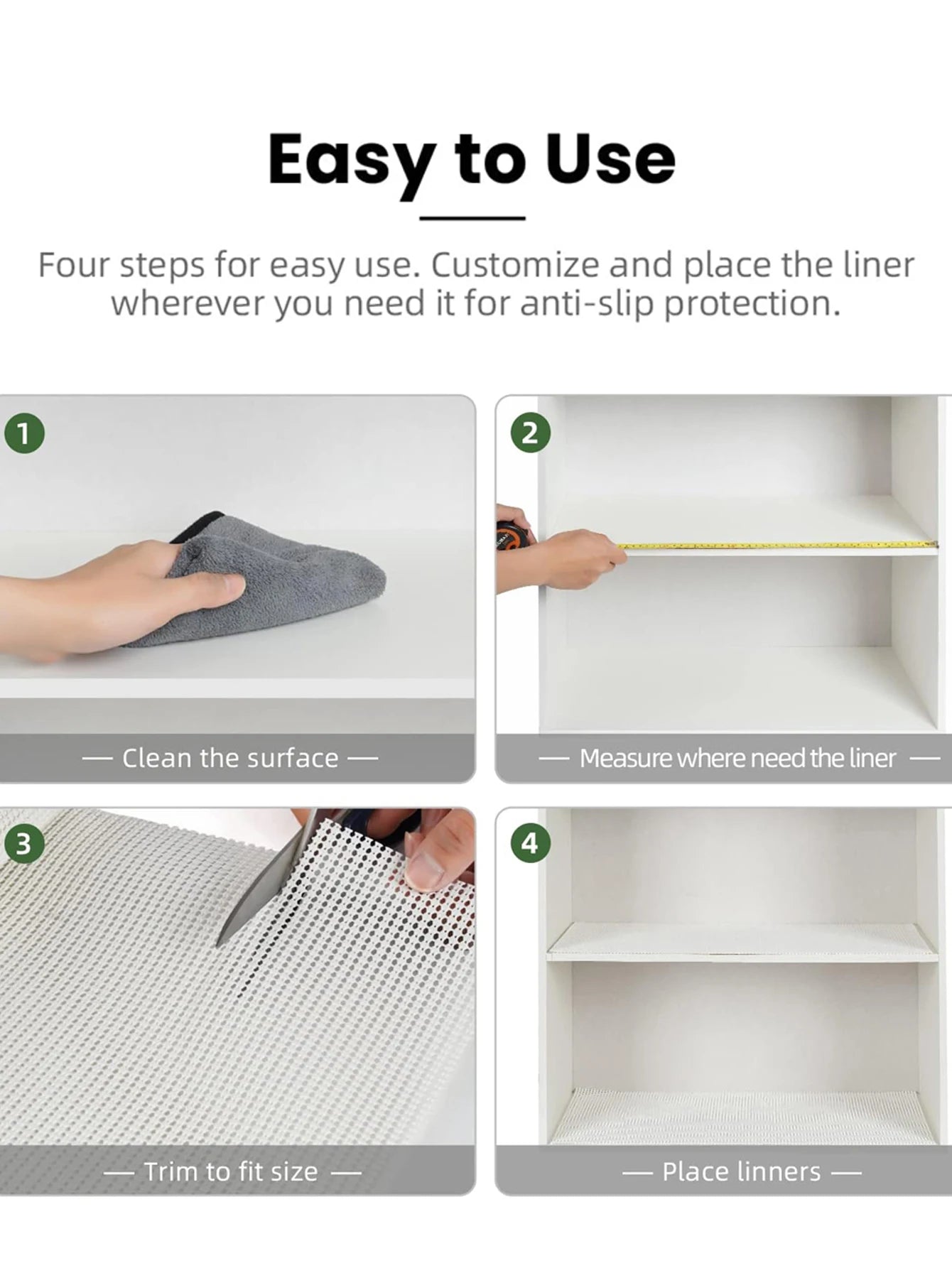 1roll EVA Shelf Liner Drawer Liner for Kitchen Cabinet Non-Adhesive,Anti Slip Cabinet Liners,Durable Waterproof Cupboard Liner
