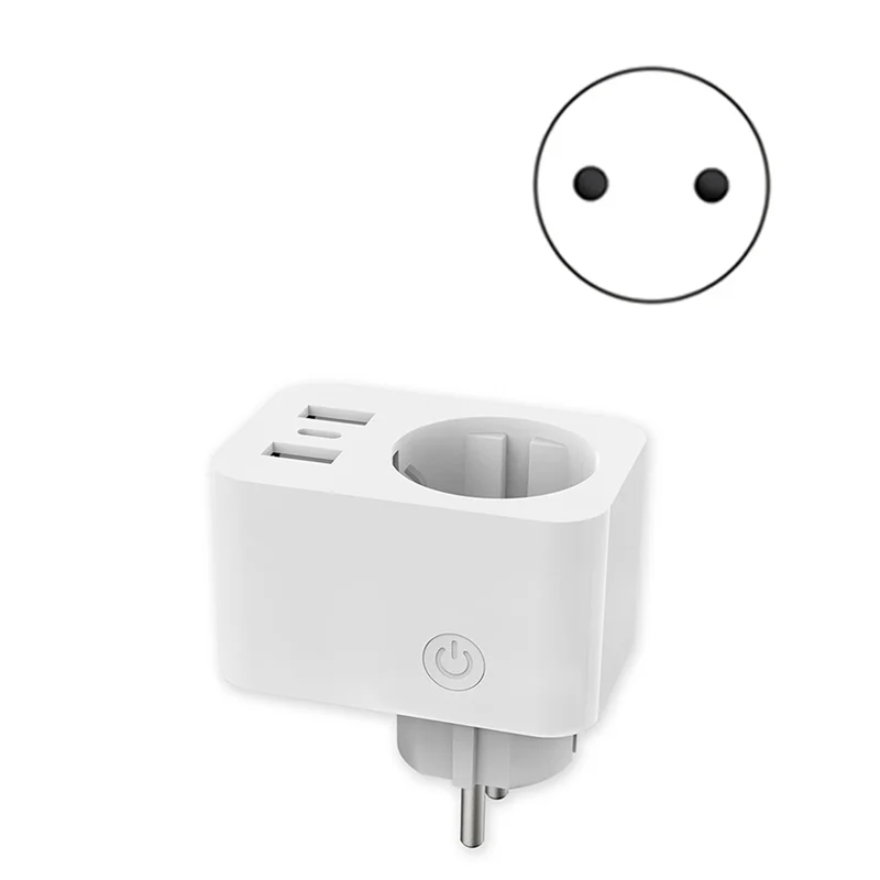 ABUO-Tuya Smart Plug Voice Control Wi-Fi Sockettimer Remote Control Energy Monitor EU Plug