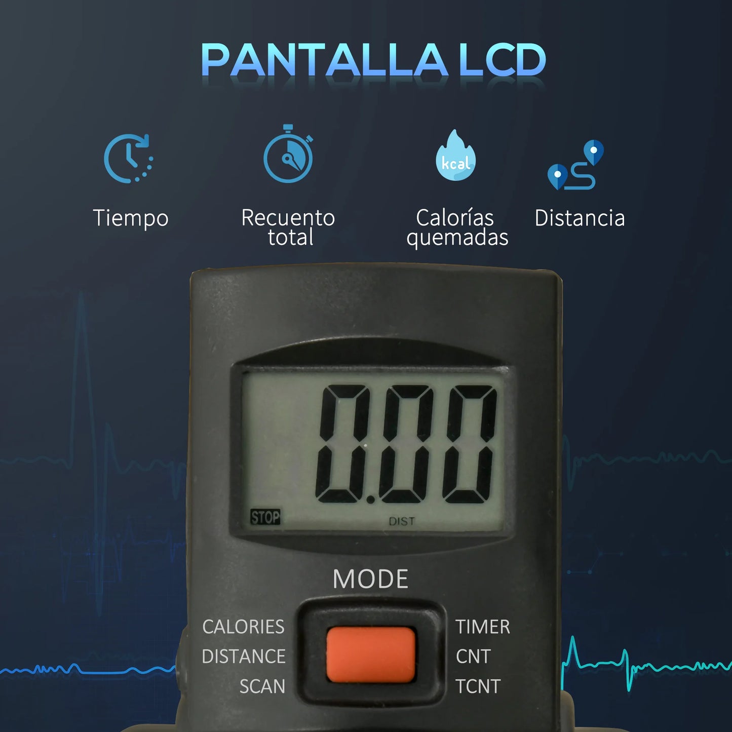 HOMCOM Mini stationary bike with height length adjustable LCD screen black