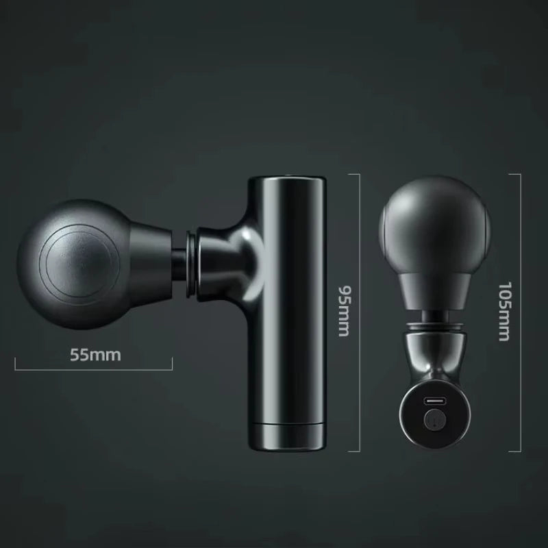 Portable Mini Massage Gun 3-Speed Deep Tissue for Shoulder Leg Foot Muscles Home Gym Use Mute Handheld Massager