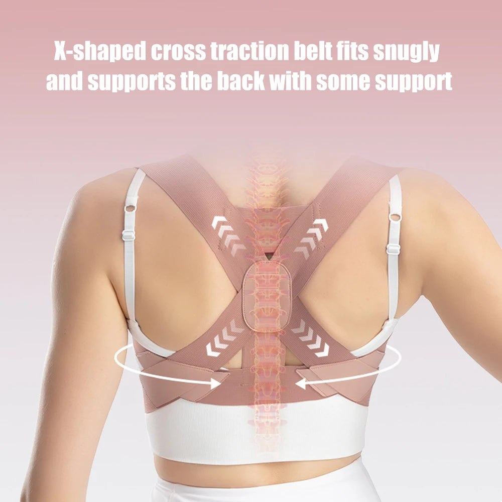 1PCS Posture Corrector Back Brace,Comfortable Shoulder Strap Hunchback Correction Belt Spine Support for Upper Back Pain