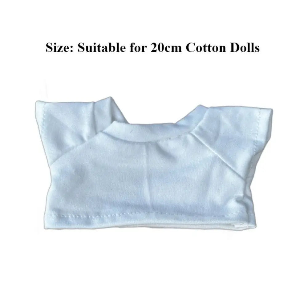 20cm Cotton Doll Clothes Fashion T-shirt Clothes Doll Overalls Suit Casual Wears Overalls Pants Dolls Clothes Accessories