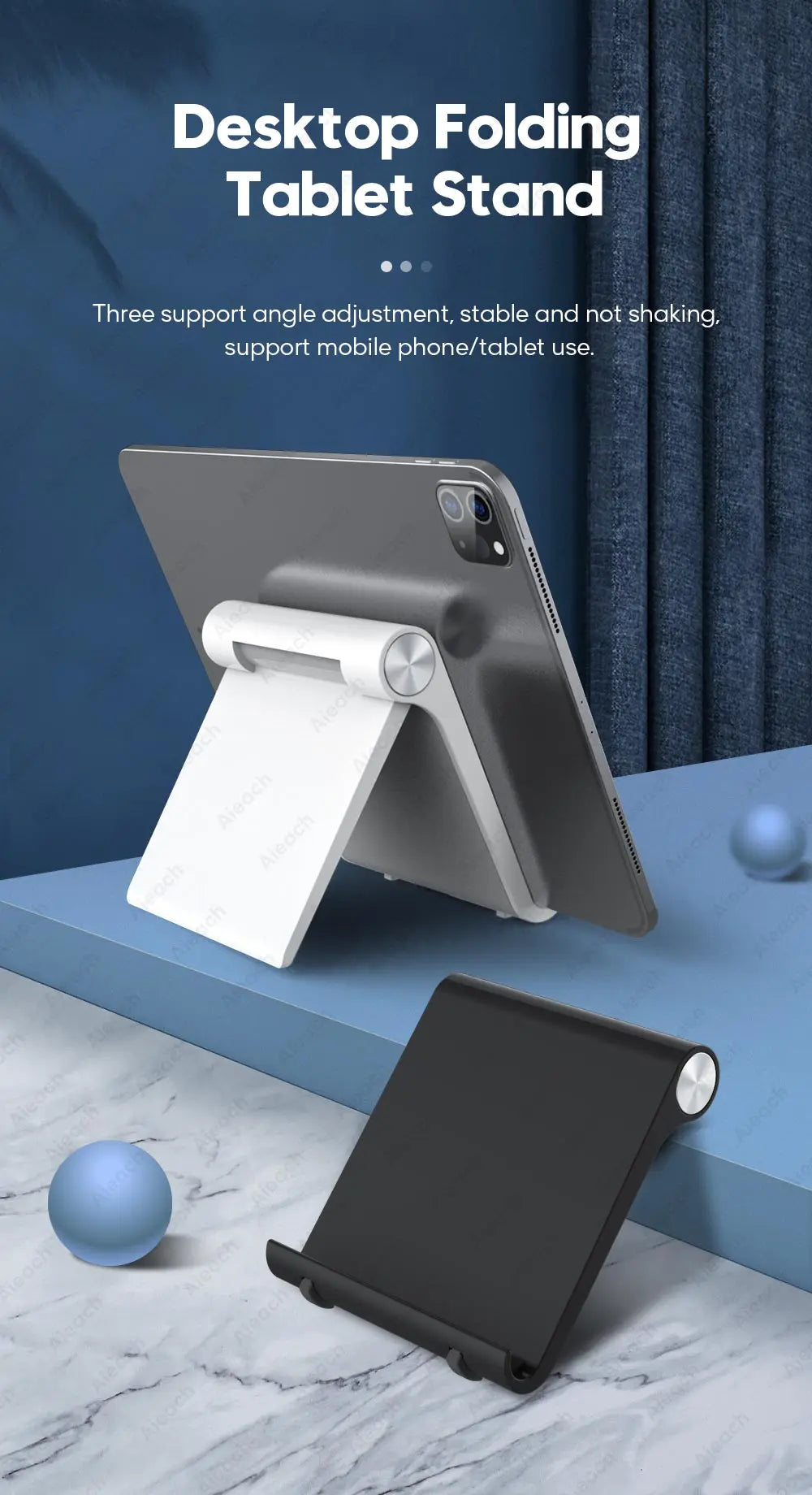 AIEACH Tablet Phone Stand iPad Stand For iPad Pro iPhone Xiaomi Adjustable Desktop Tablet Support Phone Holder Tablet Stand