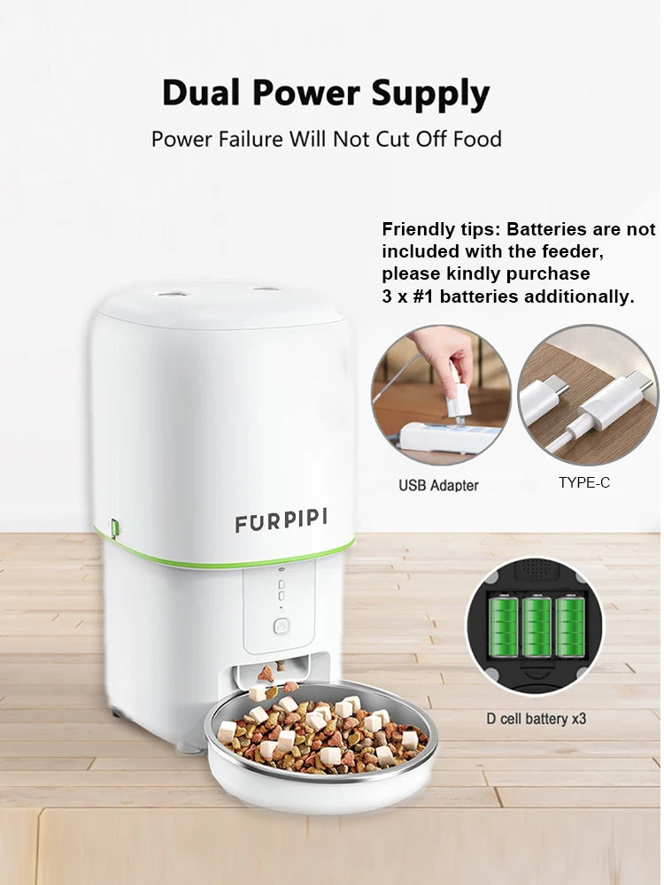 Automatic Cat Feeder 4L Pet Smart 5G WiFi Cat Food Kibble Dispenser Remote Control Auto Feeder For Cat Dog Dry Food Accessories