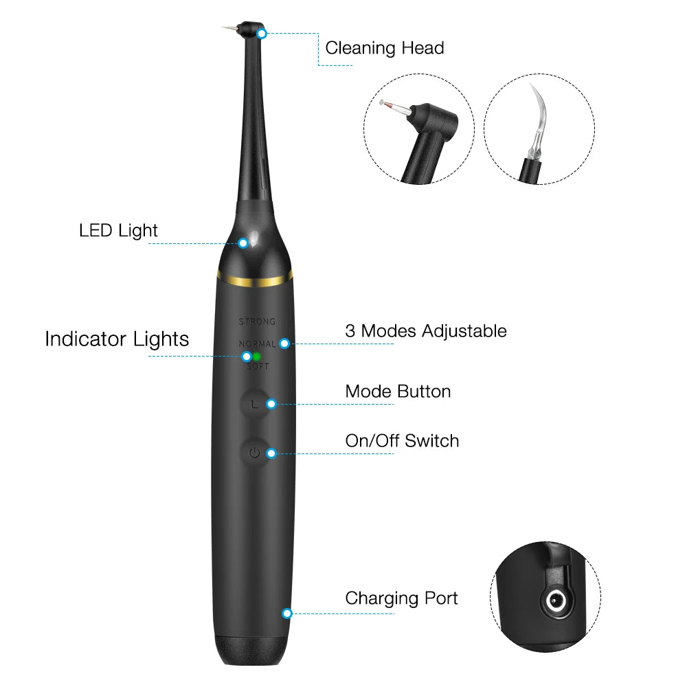 LED Electric Sonic Scaler Toothbrush Set Stains Dental Calculus Remover Tooth Cleaner Teeth Whitening Oral Irrigation Care Tools