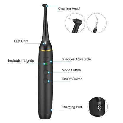 LED Electric Sonic Scaler Toothbrush Set Stains Dental Calculus Remover Tooth Cleaner Teeth Whitening Oral Irrigation Care Tools
