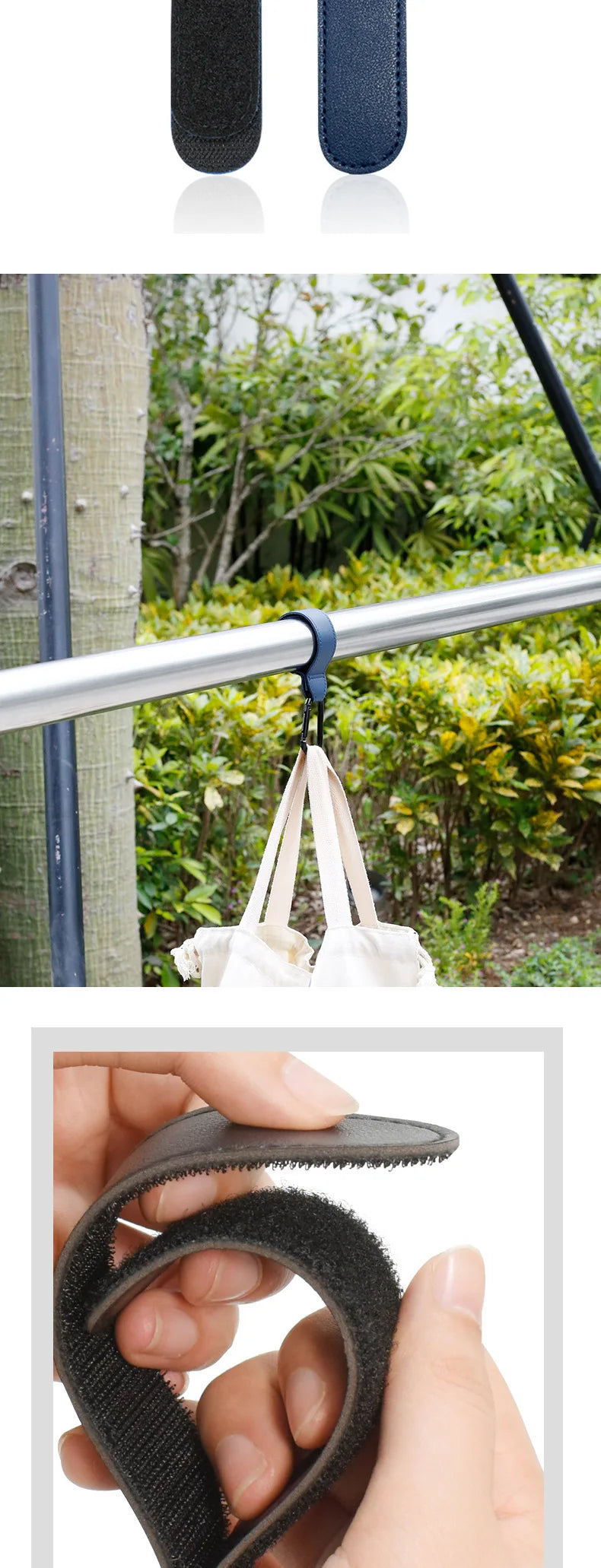 Stroller Hooks Baby Diaper Bag Hook Stroller Organize PU Leather Adjustable Pram Multi-function Hook Strong Bearing High Quality