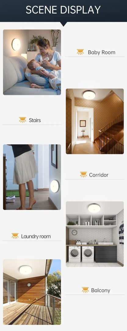 Led Ceiling Lamp With Motion Sensor 40W 30W 20W 18W 15W 12W Led Ceiling Light Fixtures For Entrance Balcony Corridor 110V 220V