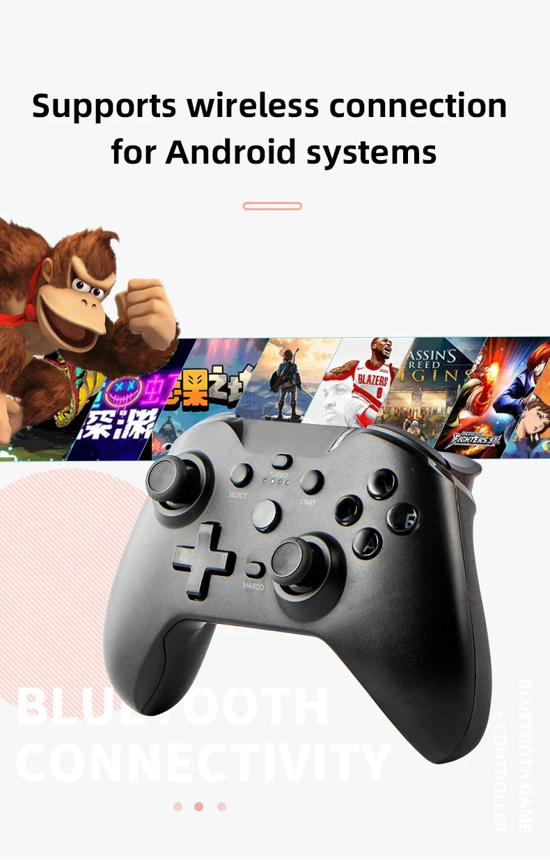 Switch gamepad  Wirelless  controller Supports Android phones/iOS/computers Win10/PS4 with dual motor vibration