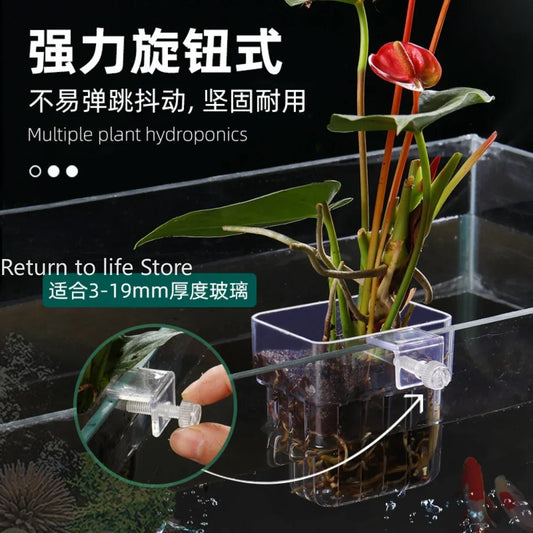 Fish Aquarium Water Grass Cup Multiple Plant Hydroponics Hydroponic Planting Basket For Fish Tank Landscape Home Garden