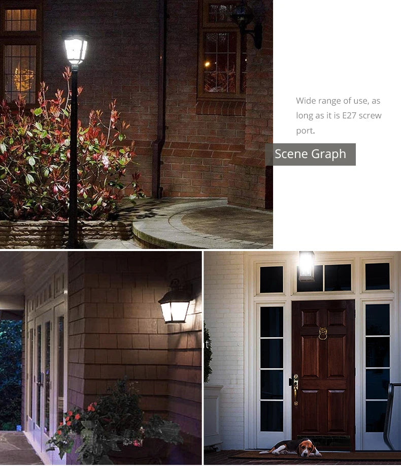 LED Light Sensor Light Bulb E27 15W Dusk to Dawn Smart Auto ON/OFF Switch Day to Night Lamp 110V 220V For Stair Hallway Pathway